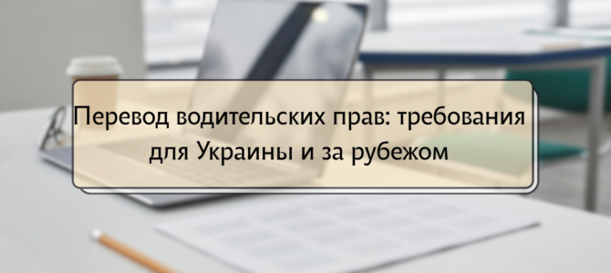 Перевод водительских прав: требования для Украины и за рубежом